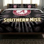 Southern Miss Golden Eagles Sunburst Splatter Bedding Set Best Selling