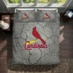 St Louis Cardinals Cracked Texture Bedding Set Best Selling