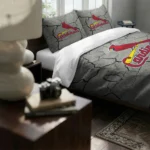 St Louis Cardinals Cracked Texture Bedding Set Best Selling