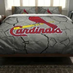 St Louis Cardinals Cracked Texture Bedding Set Best Selling