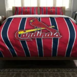 St Louis Cardinals Stripe Style Bedding Set Best Selling