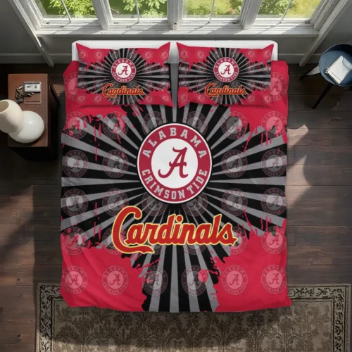 St Louis Cardinals Sunburst Splatter Bedding Set Best Selling