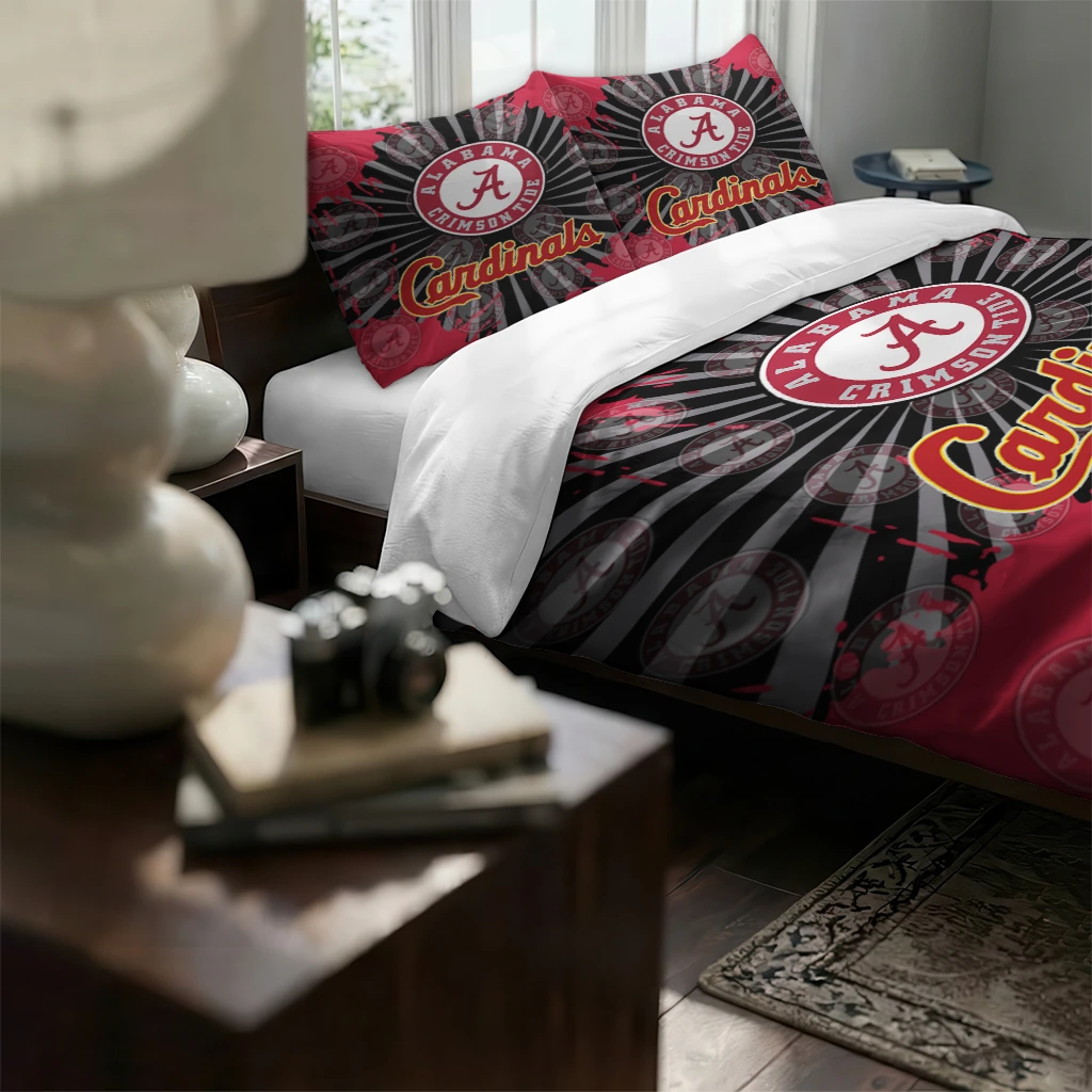 St Louis Cardinals Sunburst Splatter Bedding Set High Quality St Louis Cardinals Sunburst Splatter Bedding Set High Quality