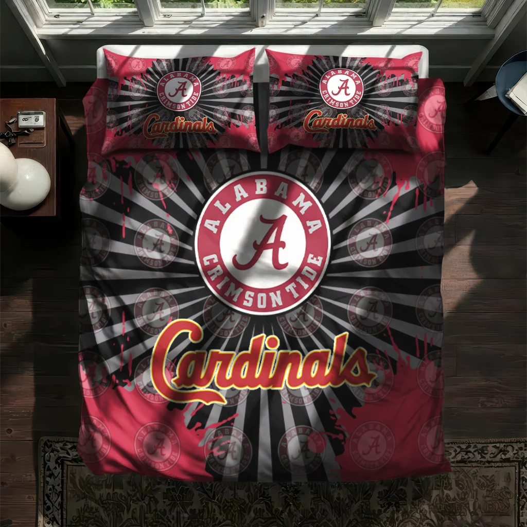 St Louis Cardinals Sunburst Splatter Bedding Set New Arrival St Louis Cardinals Sunburst Splatter Bedding Set New Arrival