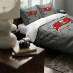 Tampa Bay Buccaneers Cracked Texture Bedding Set Best Selling