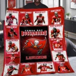 Tampa Bay Buccaneers Quilt Blanket - Legends Red White 1 Tampa Bay Buccaneers Quilt Blanket Legends Red White
