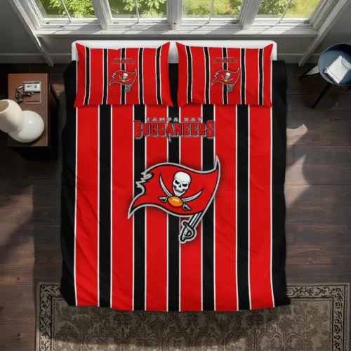 Tampa Bay Buccaneers Stripe Style Bedding Set Best Selling