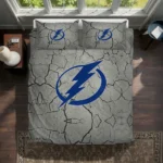 Tampa Bay Lightning Cracked Texture Bedding Set Best Selling