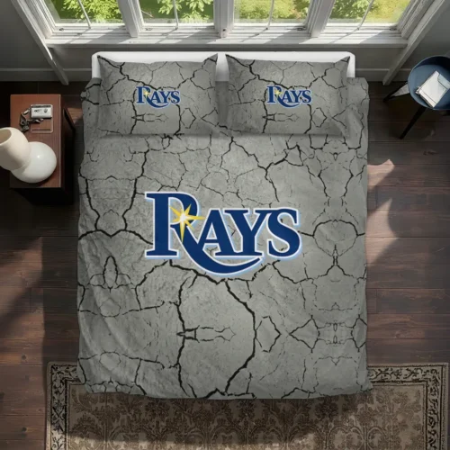 Tampa Bay Rays Cracked Texture Bedding Set Best Selling
