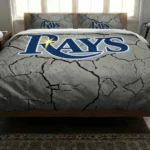 Tampa Bay Rays Cracked Texture Bedding Set Best Selling