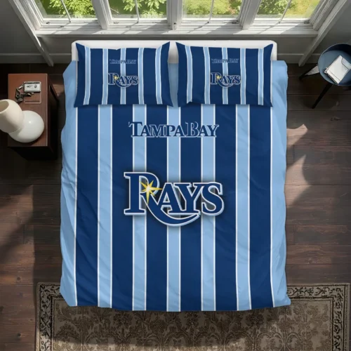 Tampa Bay Rays Stripe Style Bedding Set Best Selling