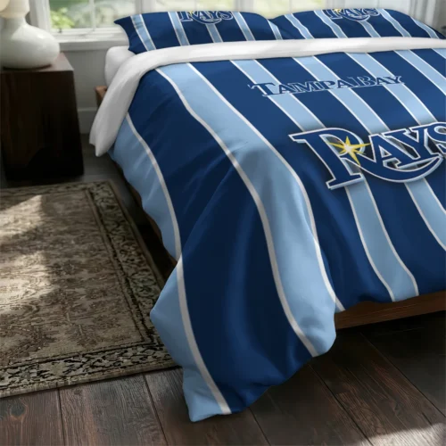 Tampa Bay Rays Stripe Style Bedding Set Fashion Forward