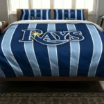 Tampa Bay Rays Stripe Style Bedding Set Best Selling