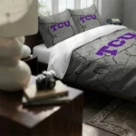 Tcu Horned Frogs Cracked Texture Bedding Set Best Selling