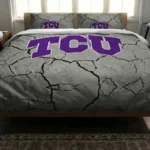 Tcu Horned Frogs Cracked Texture Bedding Set Best Selling