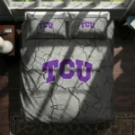Tcu Horned Frogs Cracked Texture Bedding Set Best Selling
