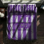 Tcu Horned Frogs Stripe Style Bedding Set Best Selling