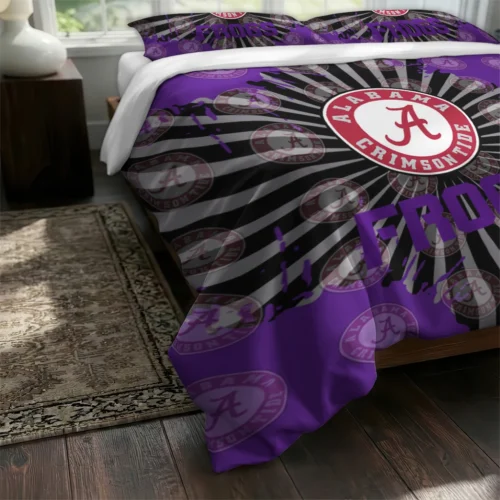 Tcu Horned Frogs Sunburst Splatter Bedding Set Fashion Forward
