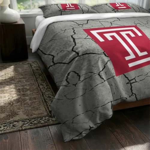 Temple Owls Cracked Texture Bedding Set Fashion Forward
