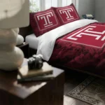 Temple Owls Red Mist Bedding Set Best Selling
