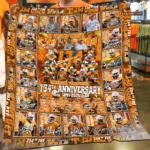 Tennessee Volunteers Quilt Blanket - 134th Anniversary Orange White 1 Tennessee Volunteers Quilt Blanket 134th Anniversary Orange White