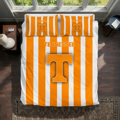 Tennessee Volunteers Stripe Style Bedding Set Best Selling