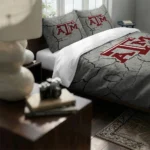 Texas Am Aggies Cracked Texture Bedding Set Best Selling