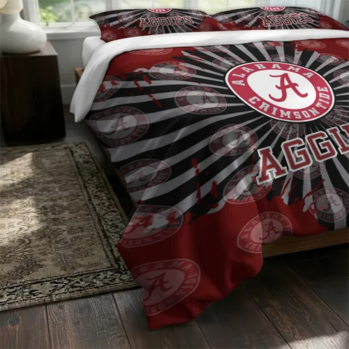 Texas Am Aggies Sunburst Splatter Bedding Set Fashion Forward