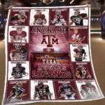 Texas Am Quilt Blanket Legends Maroon White