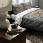 Texas Longhorns Cracked Texture Bedding Set Best Selling