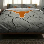Texas Longhorns Cracked Texture Bedding Set Best Selling