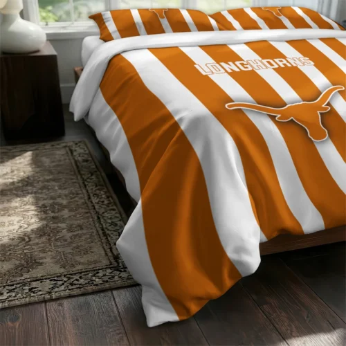 Texas Longhorns Stripe Style Bedding Set Fashion Forward