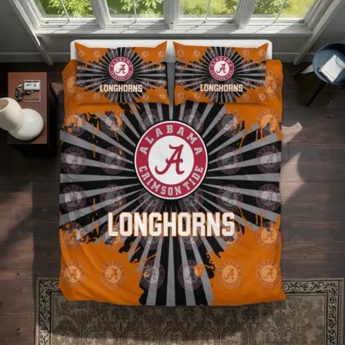 Texas Longhorns Sunburst Splatter Bedding Set Best Selling