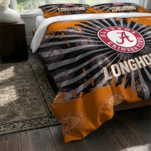 Texas Longhorns Sunburst Splatter Bedding Set Fashion Forward