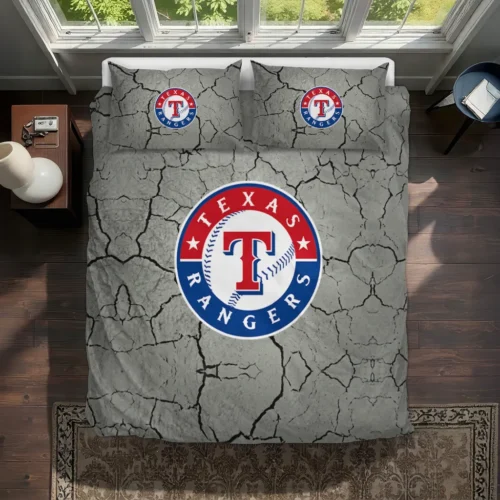 Texas Rangers Cracked Texture Bedding Set Best Selling