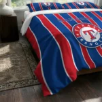 Texas Rangers Stripe Style Bedding Set Best Selling