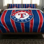 Texas Rangers Stripe Style Bedding Set Best Selling