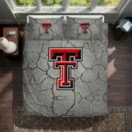 Texas Tech Red Raiders Cracked Texture Bedding Set Best Selling