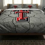 Texas Tech Red Raiders Cracked Texture Bedding Set Best Selling