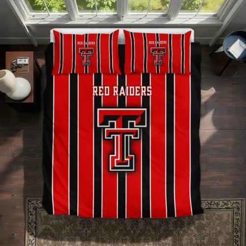 Texas Tech Red Raiders Stripe Style Bedding Set Best Selling