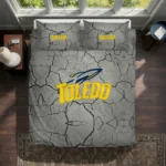 Toledo Rockets Cracked Texture Bedding Set Best Selling
