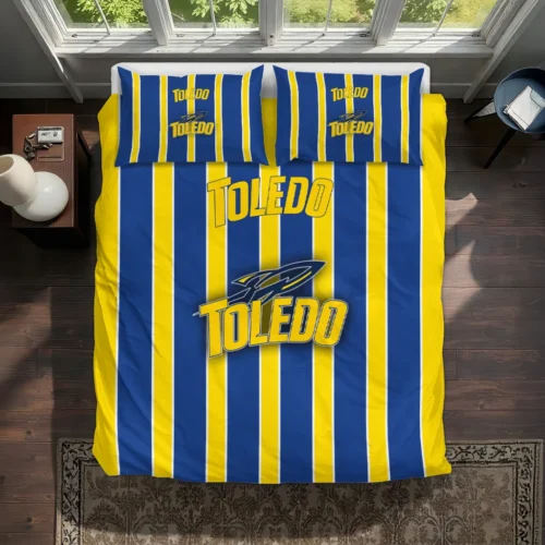 Toledo Rockets Stripe Style Bedding Set Best Selling