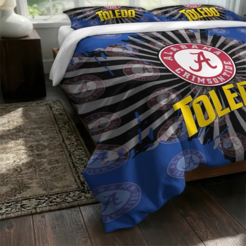 Toledo Rockets Sunburst Splatter Bedding Set Fashion Forward