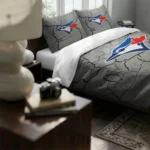 Toronto Blue Jays Cracked Texture Bedding Set Best Selling