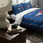Toronto Blue Jays Stripe Style Bedding Set Best Selling