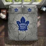 Toronto Maple Leafs Cracked Texture Bedding Set Best Selling