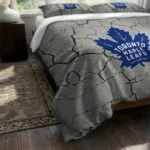 Toronto Maple Leafs Cracked Texture Bedding Set Best Selling