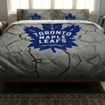 Toronto Maple Leafs Cracked Texture Bedding Set Best Selling