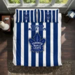 Toronto Maple Leafs Stripe Style Bedding Set Best Selling