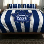 Toronto Maple Leafs Stripe Style Bedding Set Best Selling